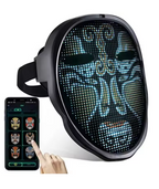 LED Mask με Φωτιζόμενο Πρόσωπο – Gesture Sensing για Halloween & Cosplay