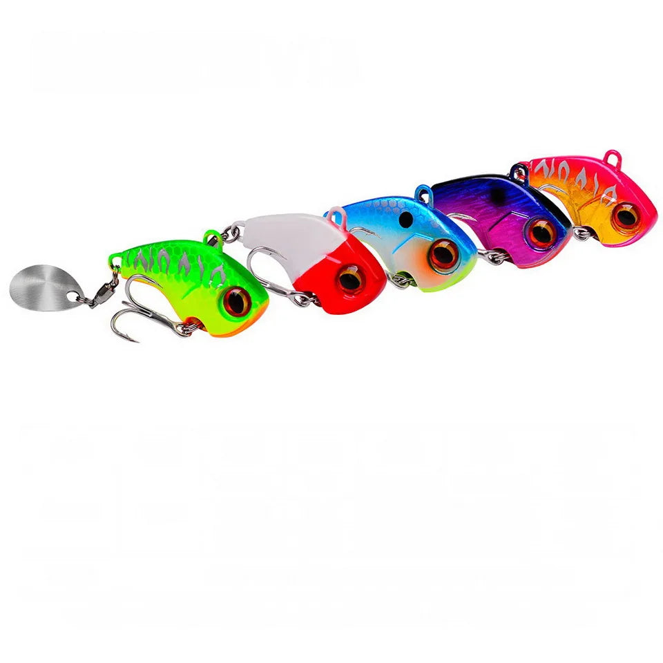 Μεταλλικό Τεχνητό VIB Ψαρέματος με Δόνηση – Spinner Spoon 6g/15g/28g για Bass, Πέρκα & Χειμερινό Ψάρεμα