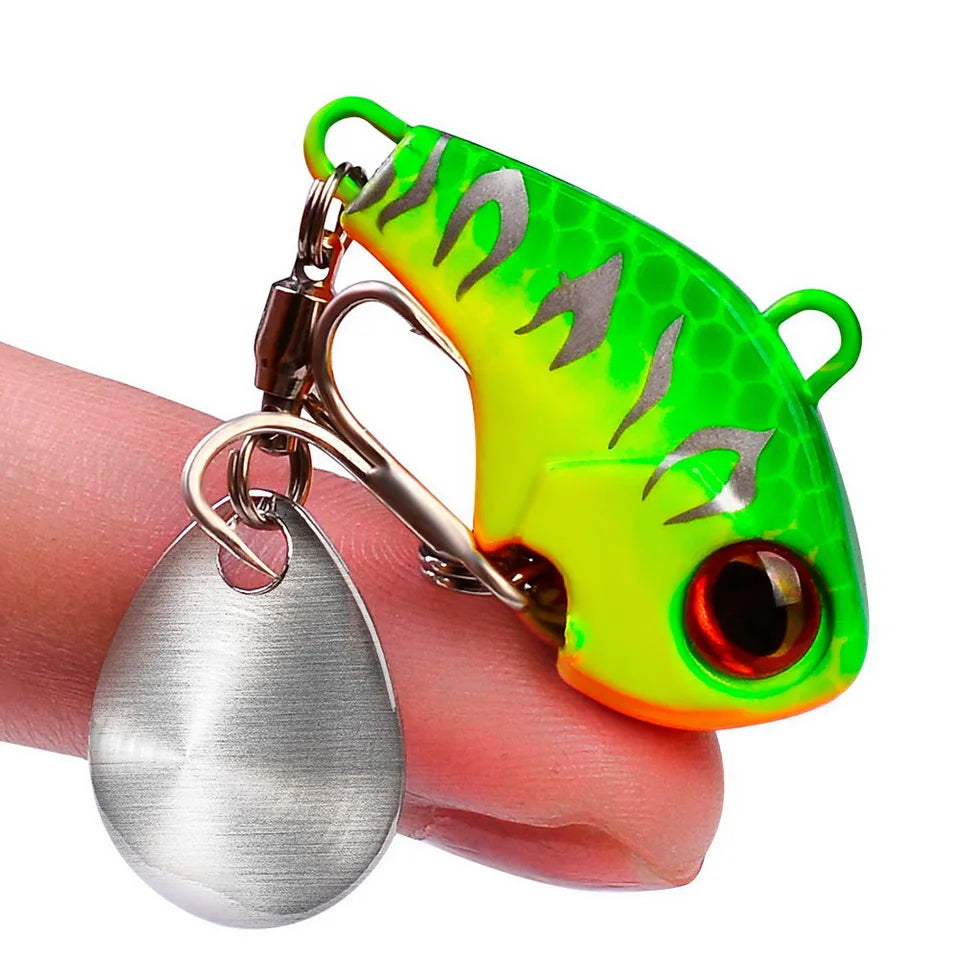 Μεταλλικό Τεχνητό VIB Ψαρέματος με Δόνηση – Spinner Spoon 6g/15g/28g για Bass, Πέρκα & Χειμερινό Ψάρεμα