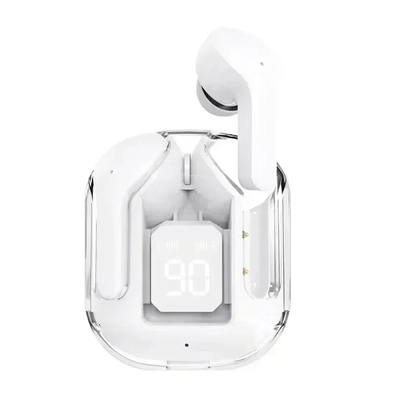 🎧 Ασύρματα Ακουστικά T2 TWS Bluetooth 5.3 – Φουτουριστικό Διάφανο Design, Ενεργή Ακύρωση Θορύβου (ANC) & Μπαταρία έως 28 Ώρες!