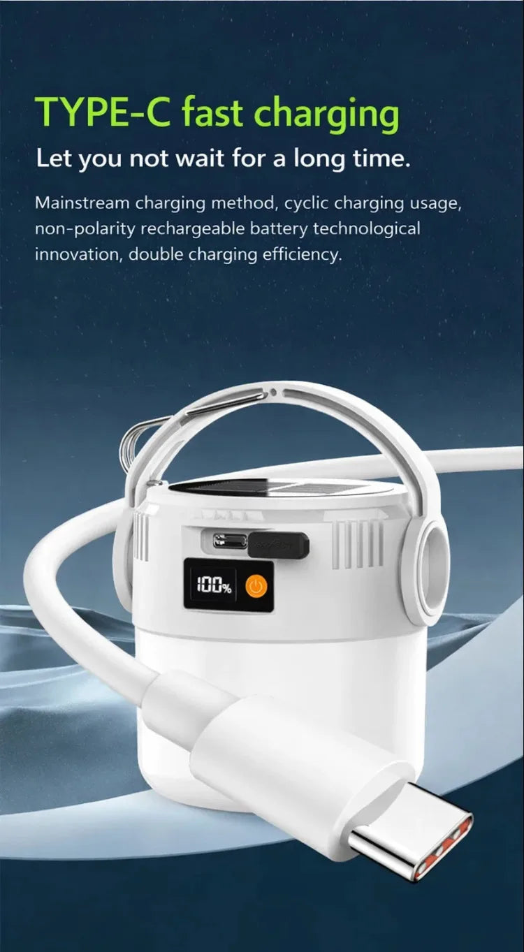 Ηλιακό Φανάρι Camping – Solar Lantern USB Επαναφορτιζόμενο