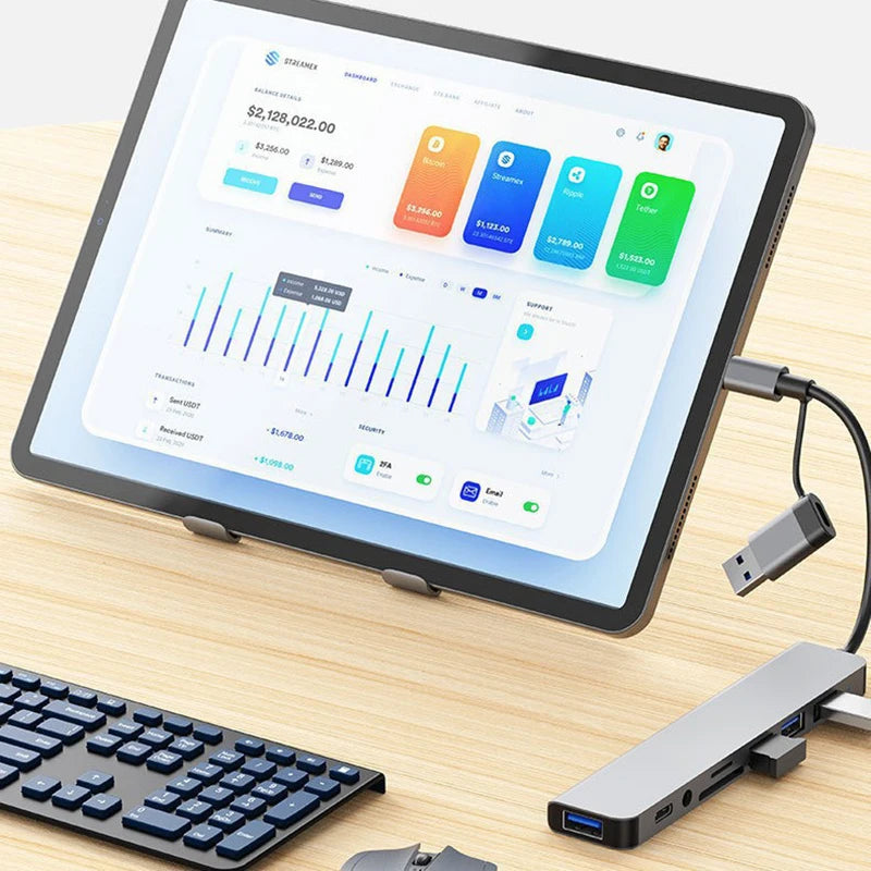 8-in-1 USB-C Hub Docking Station