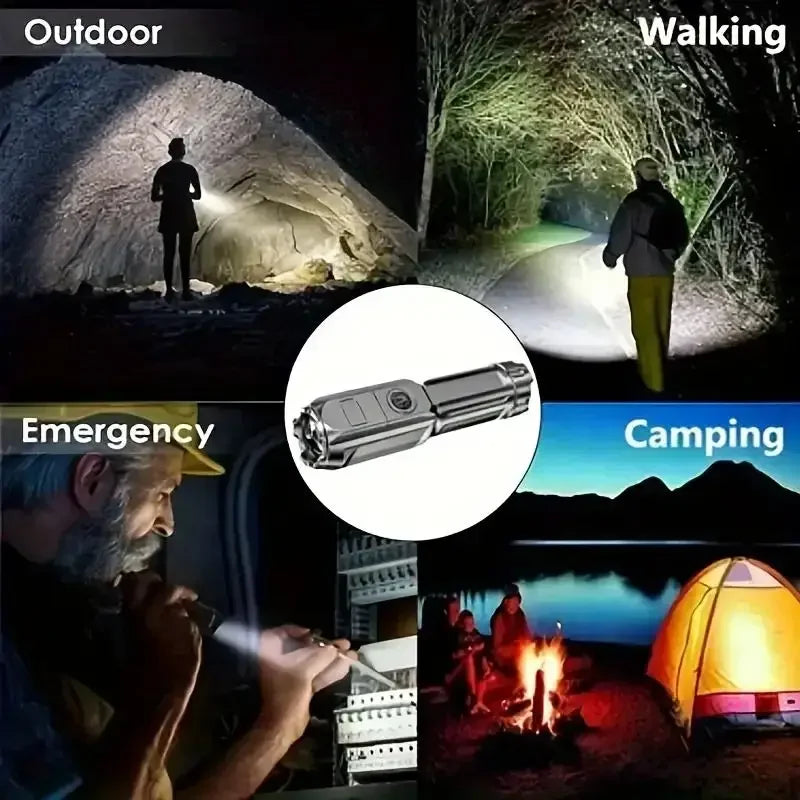 Φακός LED Επαναφορτιζόμενος USB – Ανθεκτικός, Αδιάβροχος & Zoom