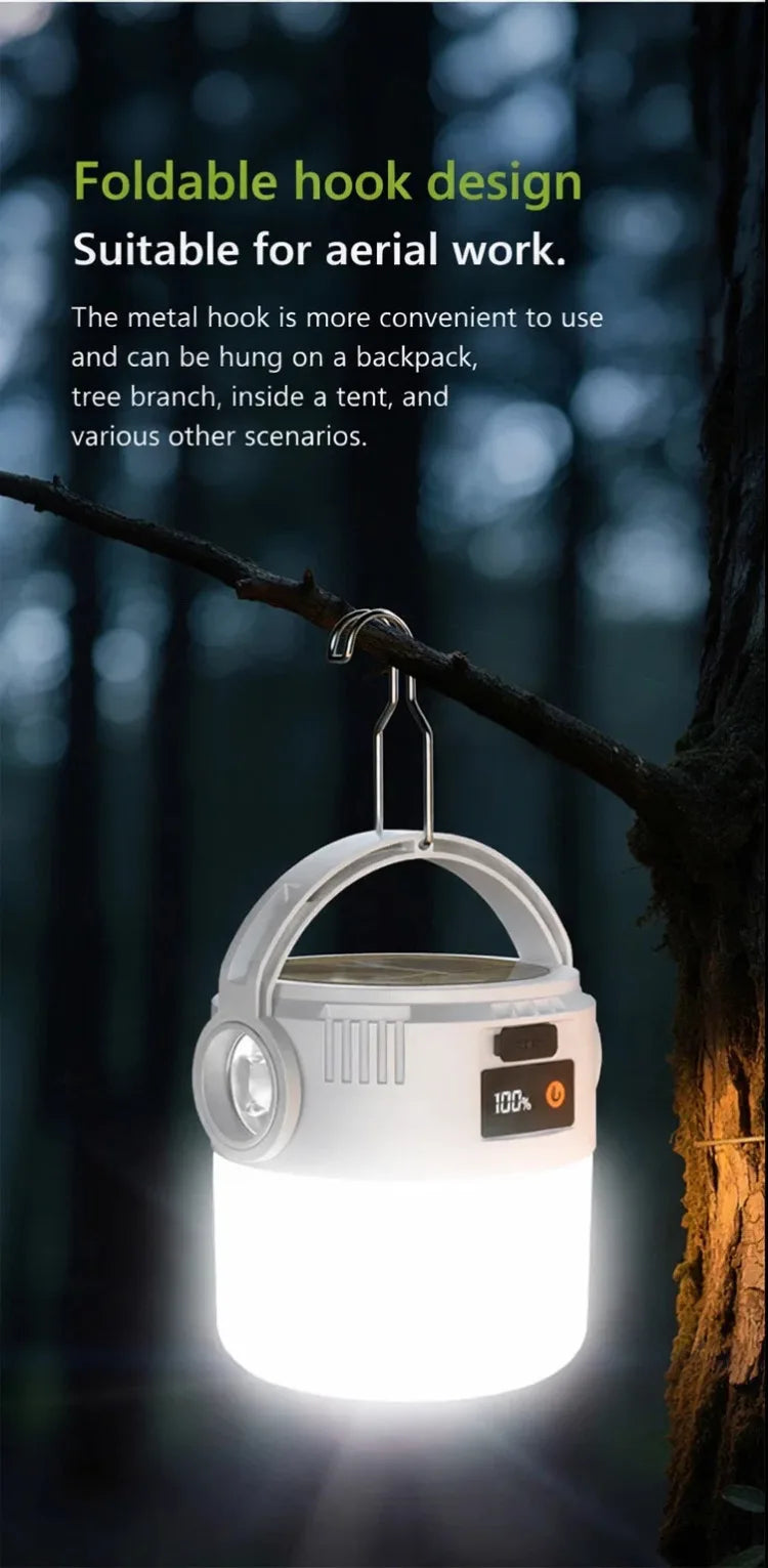 Ηλιακό Φανάρι Camping – Solar Lantern USB Επαναφορτιζόμενο