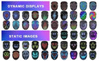 LED Mask με Φωτιζόμενο Πρόσωπο – Gesture Sensing για Halloween & Cosplay