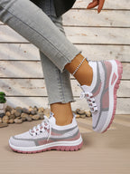 Γυναικεία Παπούτσια Δίχρωμα Casual Sneakers με Κορδόνια