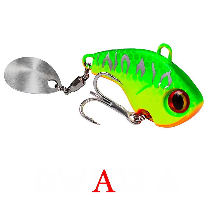 Μεταλλικό Τεχνητό VIB Ψαρέματος με Δόνηση – Spinner Spoon 6g/15g/28g για Bass, Πέρκα & Χειμερινό Ψάρεμα