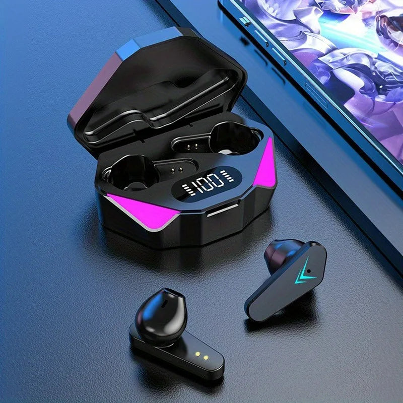 Gaming TWS Earbuds X15 – Bluetooth 5.3, 65ms Low Latency, ANC, LED Display