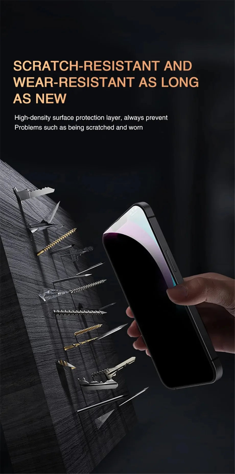 Privacy Screen Protector iPhone – Anti-Spy Tempered Glass (1 ή 2 τεμ.)