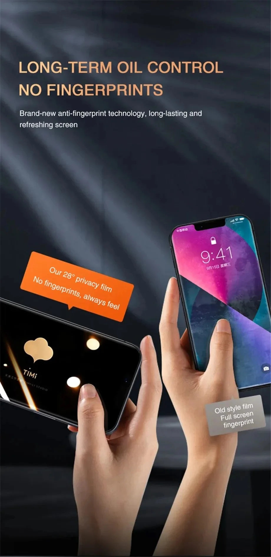Privacy Screen Protector iPhone – Anti-Spy Tempered Glass (1 ή 2 τεμ.)