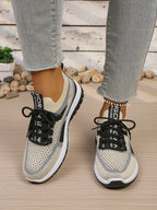 Γυναικεία Παπούτσια Δίχρωμα Casual Sneakers με Κορδόνια