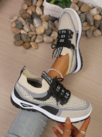 Γυναικεία Παπούτσια Δίχρωμα Casual Sneakers με Κορδόνια