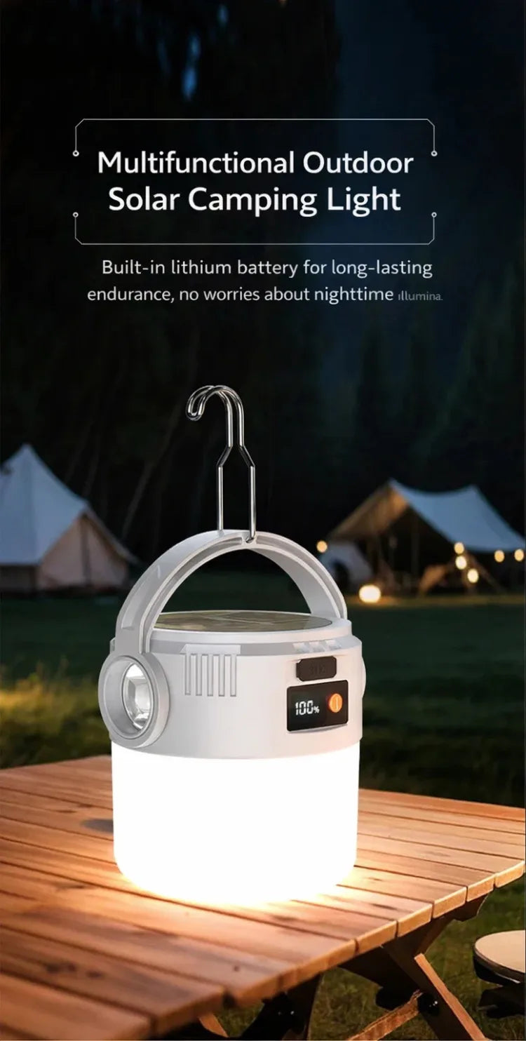 Ηλιακό Φανάρι Camping – Solar Lantern USB Επαναφορτιζόμενο