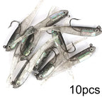 Μαλακό Δόλωμα Swimbait Fork Tail 7.5cm – Σετ 10 τεμ. με ή χωρίς Αγκίστρι, Σιλικόνη