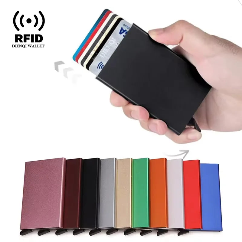 RFID Πορτοφόλι Καρτών – Μεταλλικό, Slim & Anti-Theft