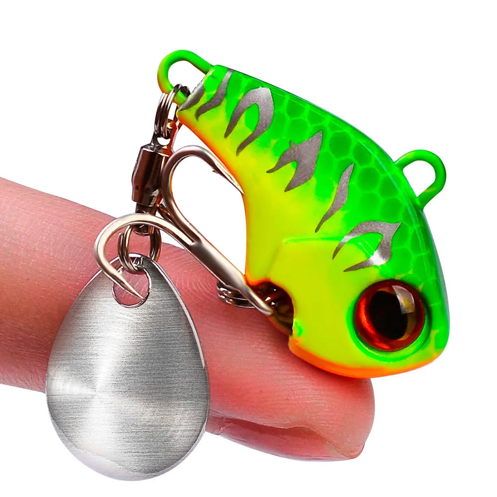Μεταλλικό Τεχνητό VIB Ψαρέματος με Δόνηση – Spinner Spoon 6g/15g/28g για Bass, Πέρκα & Χειμερινό Ψάρεμα