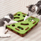 Interactive Cat Puzzle Toy – Felt Maze με Tunnel & Bell Ball