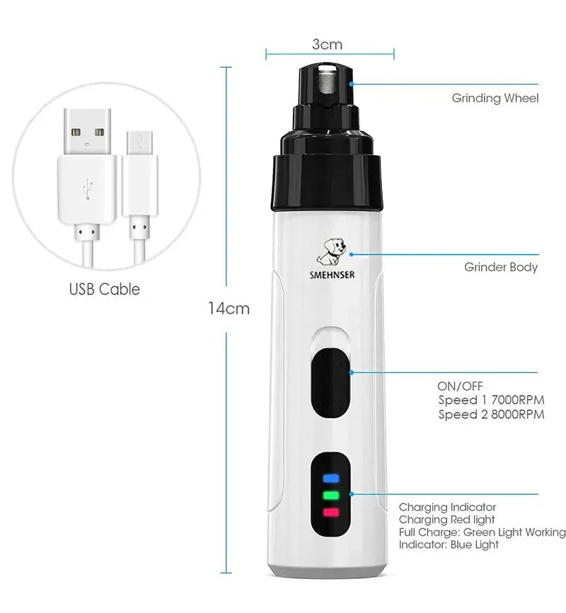 Dog Nail Grinder – Αθόρυβο & Ανώδυνο για Σκύλους & Γάτες