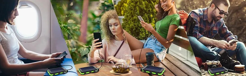 Solar Power Bank 80000mAh – Ηλιακή Φόρτιση, LED Φακός & Πυξίδα