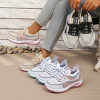 Γυναικεία Παπούτσια Δίχρωμα Casual Sneakers με Κορδόνια