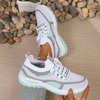 Γυναικεία Παπούτσια Δίχρωμα Casual Sneakers με Κορδόνια