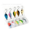 Σετ 10 τεμ. Μεταλλικών Δολωμάτων Jig Spoon LUSHAZER – 2.5g / 3.5g / 5g, Spinner Wobbler για Τσιπούρα & Bass