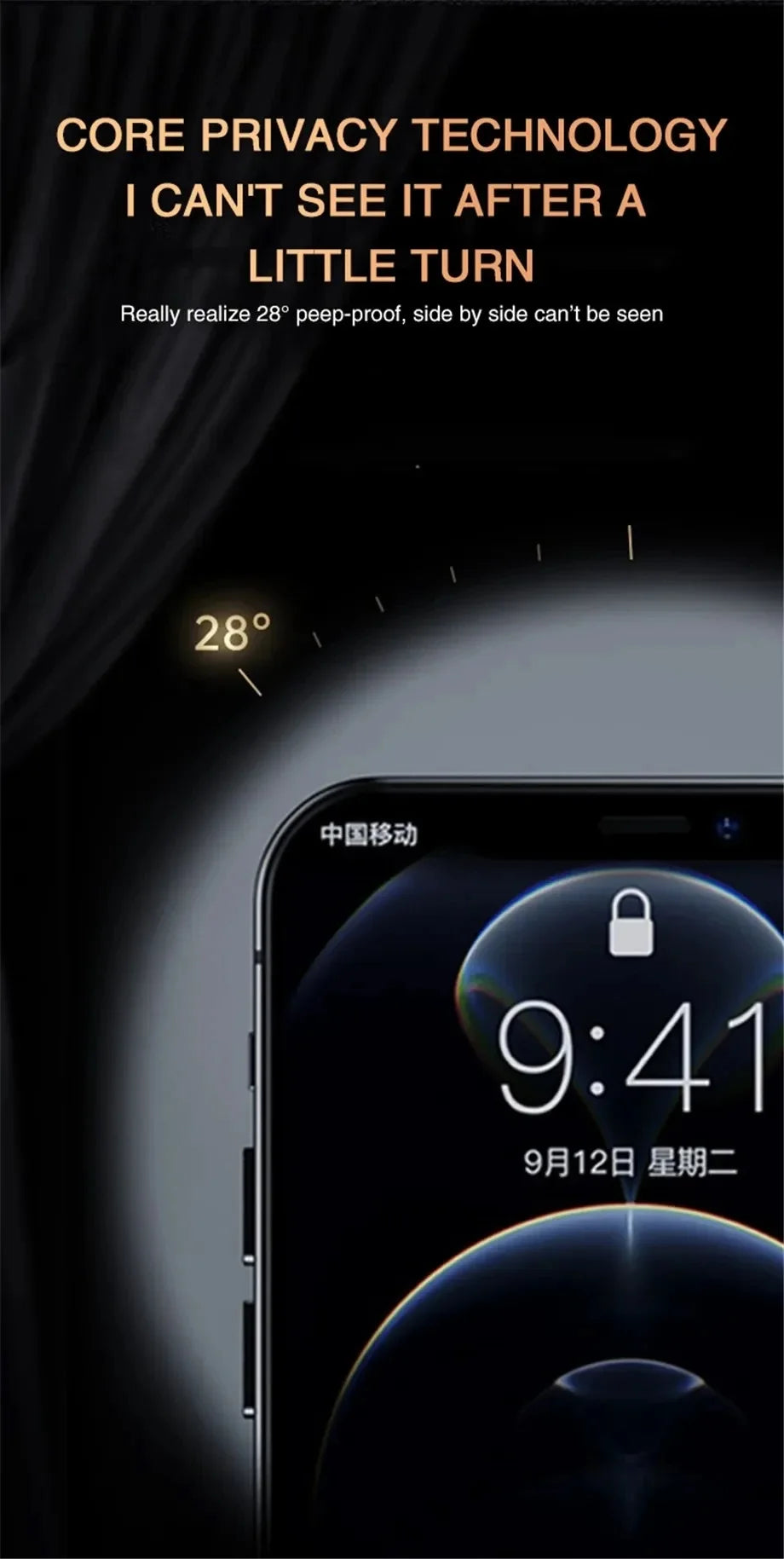 Privacy Screen Protector iPhone – Anti-Spy Tempered Glass (1 ή 2 τεμ.)