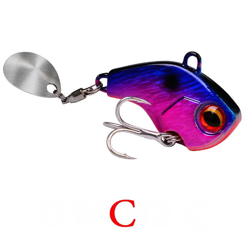 Μεταλλικό Τεχνητό VIB Ψαρέματος με Δόνηση – Spinner Spoon 6g/15g/28g για Bass, Πέρκα & Χειμερινό Ψάρεμα