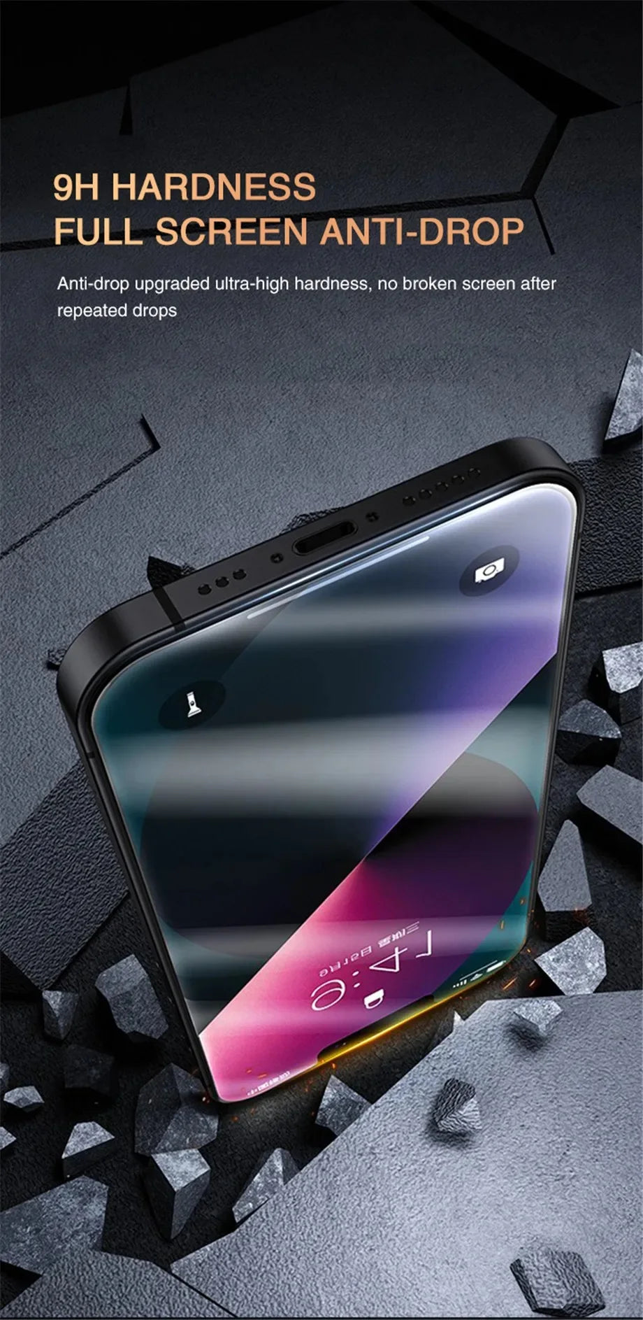 Privacy Screen Protector iPhone – Anti-Spy Tempered Glass (1 ή 2 τεμ.)