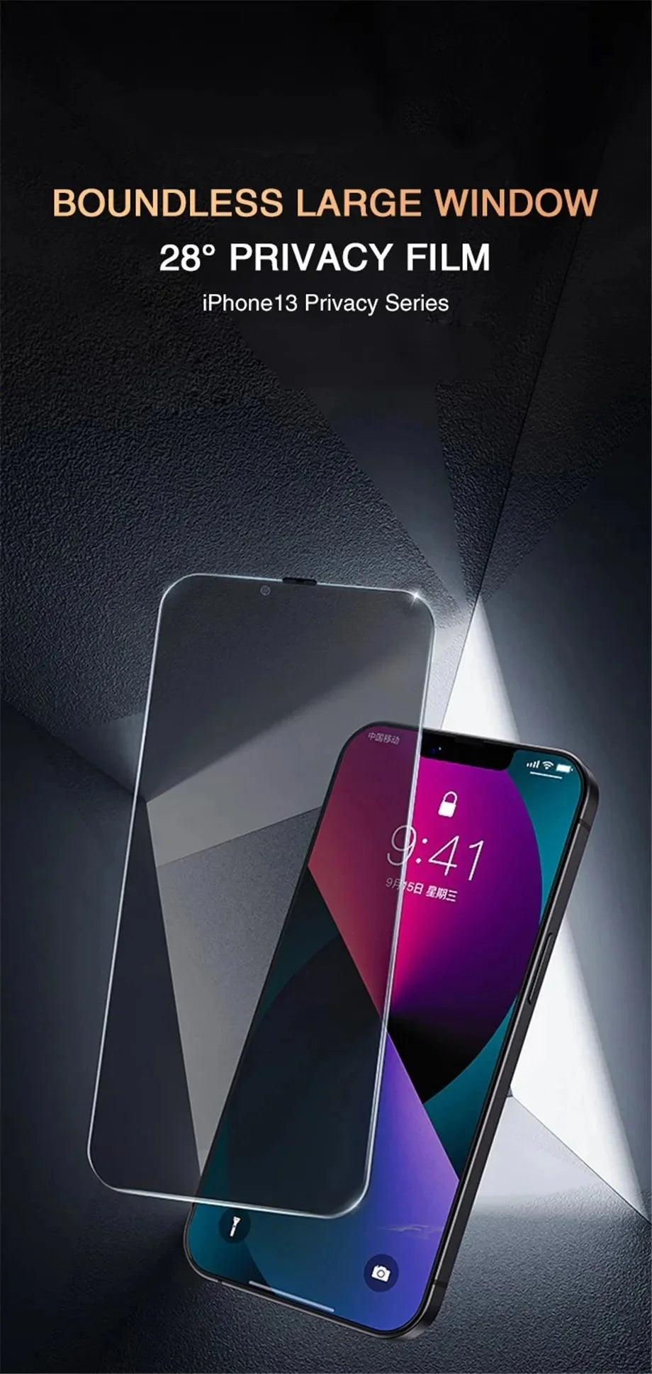 Privacy Screen Protector iPhone – Anti-Spy Tempered Glass (1 ή 2 τεμ.)