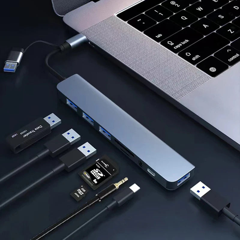 8-in-1 USB-C Hub Docking Station