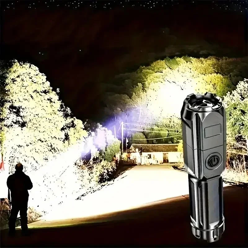Φακός LED Επαναφορτιζόμενος USB – Ανθεκτικός, Αδιάβροχος & Zoom