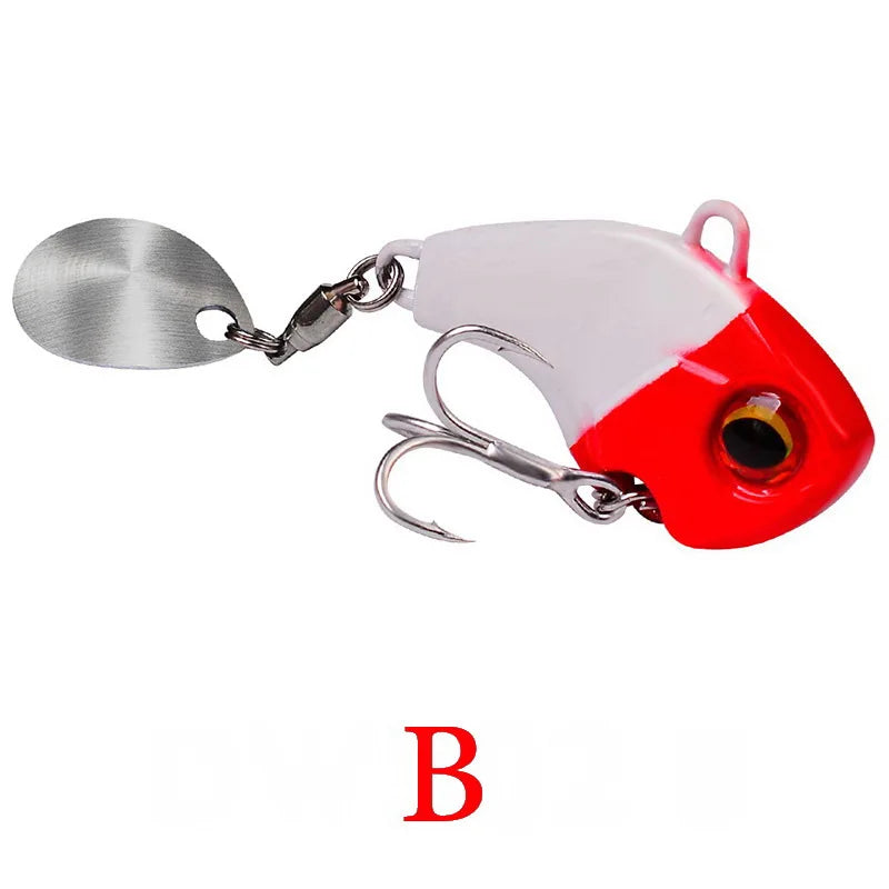 Μεταλλικό Τεχνητό VIB Ψαρέματος με Δόνηση – Spinner Spoon 6g/15g/28g για Bass, Πέρκα & Χειμερινό Ψάρεμα
