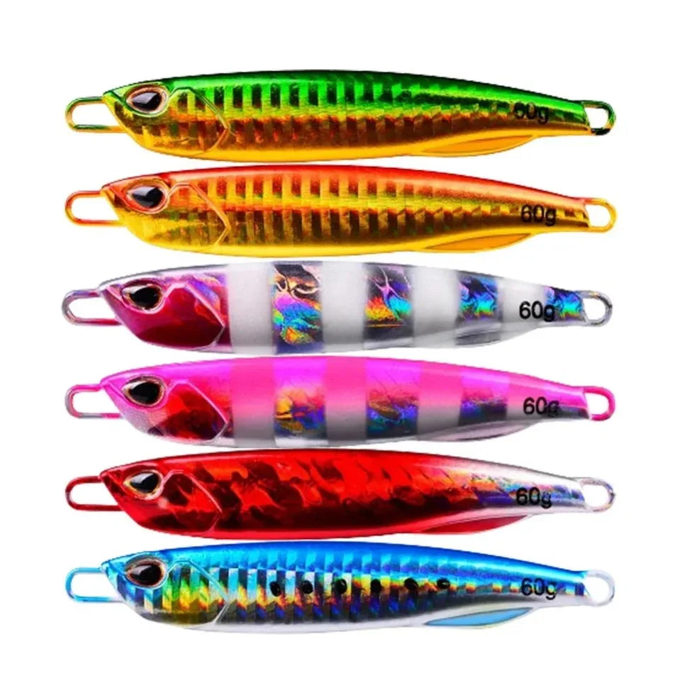 Μεταλλικό Jig Δόλωμα Ψαρέματος 10g/15g/20g/30g/40g/60g – Τεχνητό Σκληρό Δόλωμα Casting & Jigging