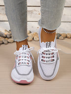 Γυναικεία Παπούτσια Δίχρωμα Casual Sneakers με Κορδόνια