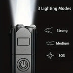 Φακός LED Επαναφορτιζόμενος USB – Ανθεκτικός, Αδιάβροχος & Zoom