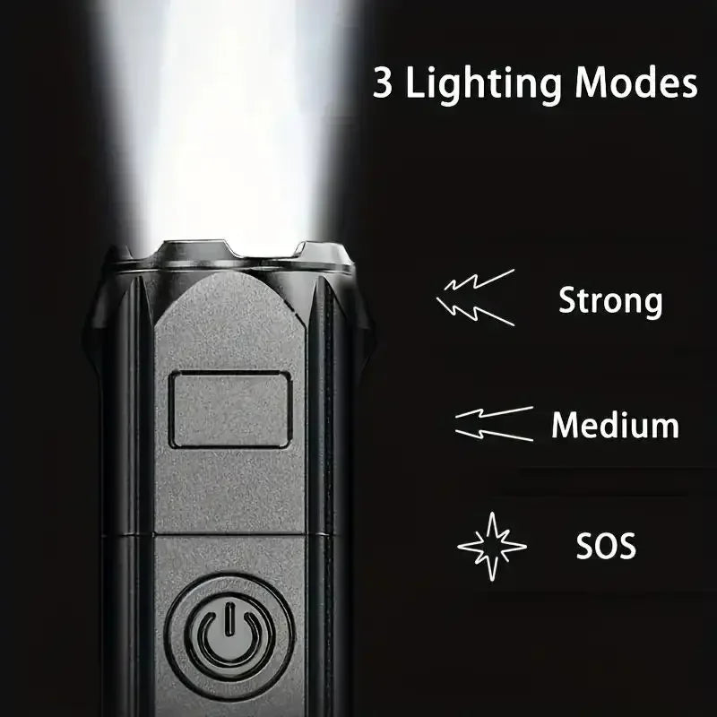 Φακός LED Επαναφορτιζόμενος USB – Ανθεκτικός, Αδιάβροχος & Zoom