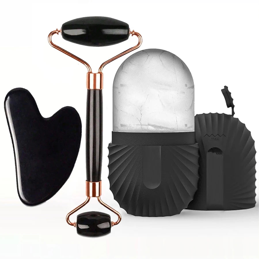 Ice Face Roller & Gua Sha Σετ – Μασάζ Προσώπου για Σύσφιξη & Λάμψη
