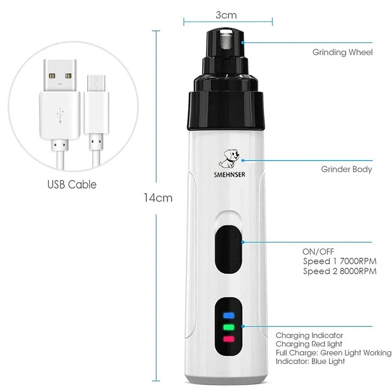 Dog Nail Grinder – Αθόρυβο & Ανώδυνο για Σκύλους & Γάτες