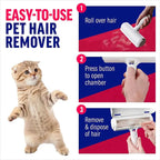 Pet Hair Remover Roller – Self-Cleaning Base for Dogs & Cats