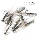Μαλακό Δόλωμα Swimbait Fork Tail 7.5cm – Σετ 10 τεμ. με ή χωρίς Αγκίστρι, Σιλικόνη