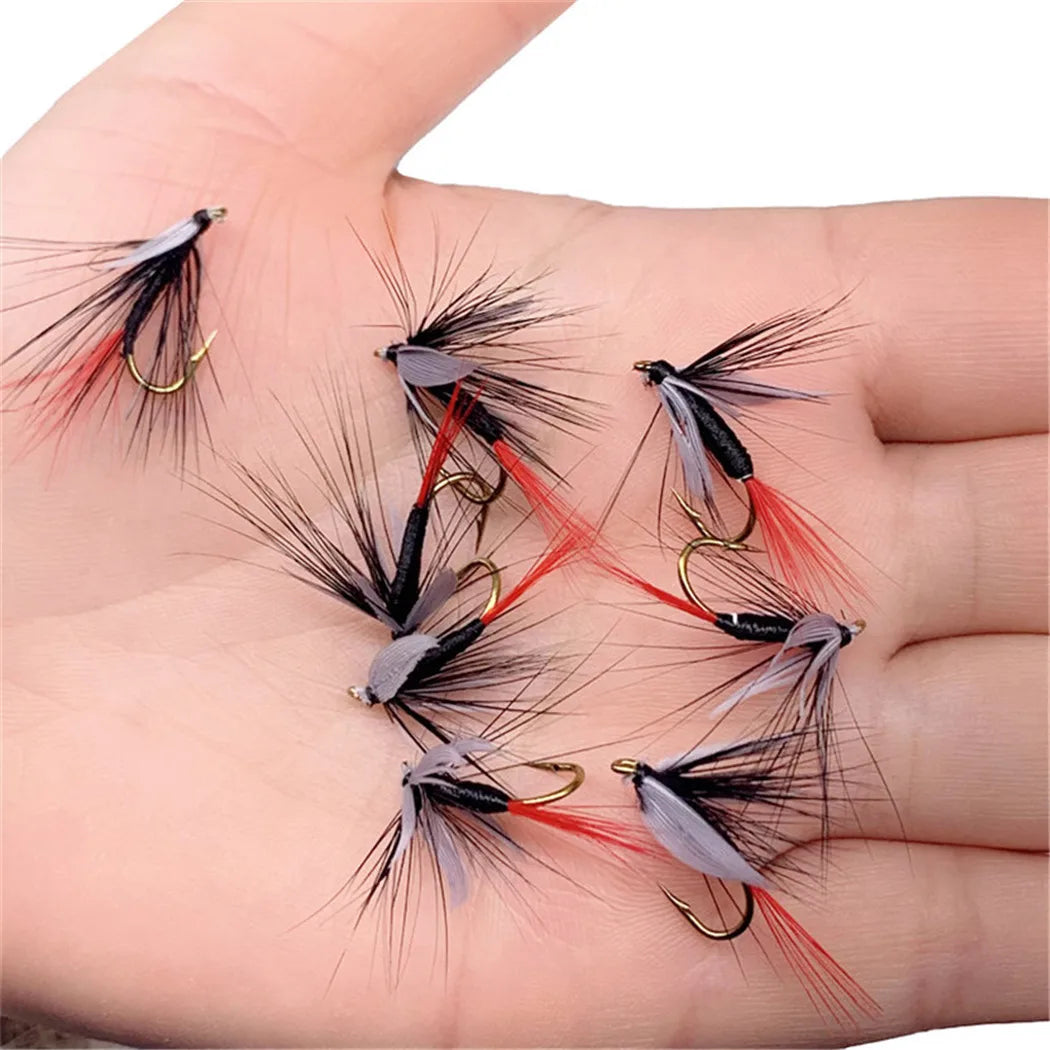 Σετ 6 Τεχνητών Μύγας για Fly Fishing – Νύμφες & Ξηρές Μύγες για Πέστροφα & Σολομό