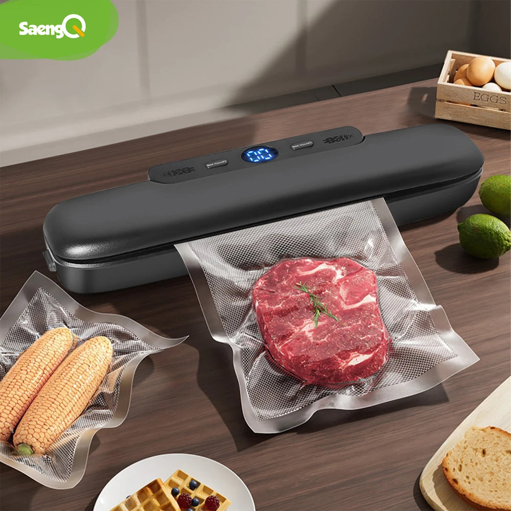 Μηχανή Vacuum Sealer saengQ — Συσκευασία Τροφίμων με 10 Δωρεάν Σακούλες
