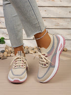 Γυναικεία Παπούτσια Δίχρωμα Casual Sneakers με Κορδόνια