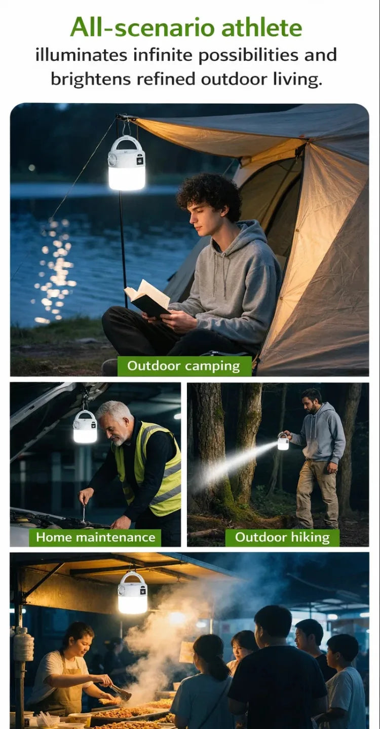 Ηλιακό Φανάρι Camping – Solar Lantern USB Επαναφορτιζόμενο