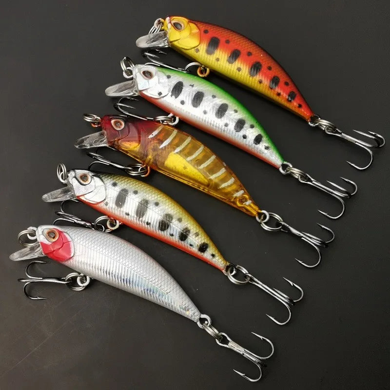 Σετ 5 Τεχνητών Ψαρέματος Minnow – Βυθιζόμενα Τεχνητά για Πέρκα, Τσιπούρα & Bass