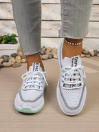 Γυναικεία Παπούτσια Δίχρωμα Casual Sneakers με Κορδόνια