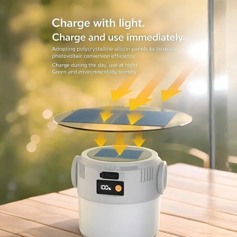 Ηλιακό Φανάρι Camping – Solar Lantern USB Επαναφορτιζόμενο