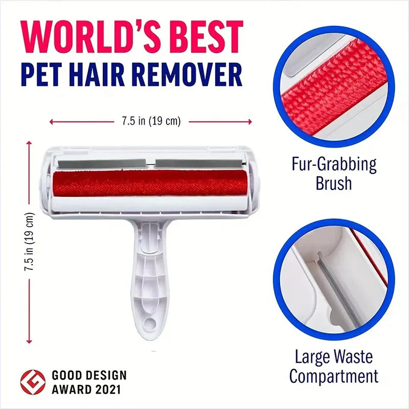 Pet Hair Remover Roller – Self-Cleaning Base for Dogs & Cats