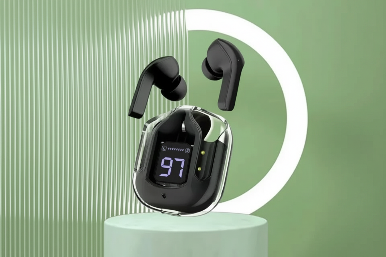 T2 TWS Bluetooth 5.3 Ακουστικά – Διάφανο Design, ANC & 28h Αυτονομία